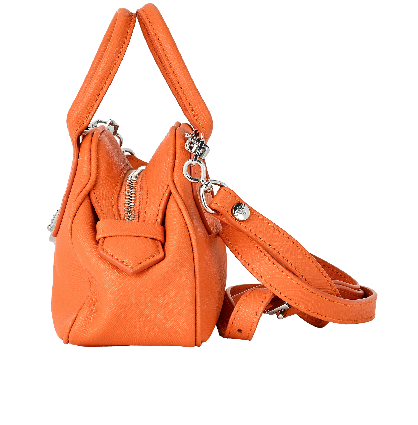 Mini Yasmine, &pound;175, Handbags, Orange, Leather, Bottom view
